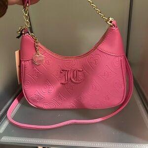 NEW Juicy Couture Juicy Pink Good Times Shoulder Crossbody Bag 2 in 1 Logo Heart